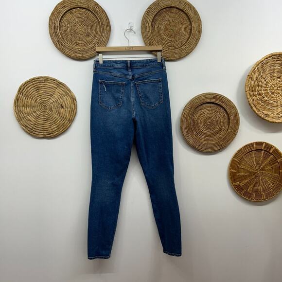 GAP Blue High Rise High Waist Curvy True Skinny Leg Jeans Denim 10 / 30 TALL - Picture 2 of 6